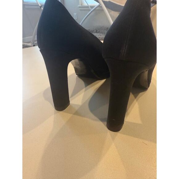 Vintage Yves Saint Laurent Black Platform Heel Pumps Size 8 - Picture 6 of 10